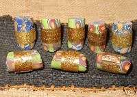 Antique Venetian Millefiori Beads W/ Ashanti GOLD Work  