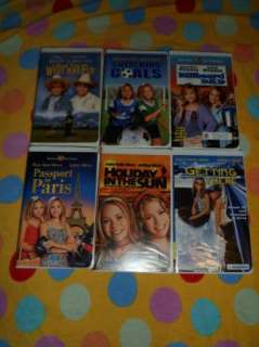 lot of 6 MARY KATE & ASHLEY OLSEN Twins movies VHS Collection EUC 