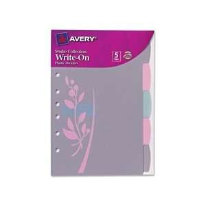  Avery 5 Tab Write on Flower Design Dividers Office 
