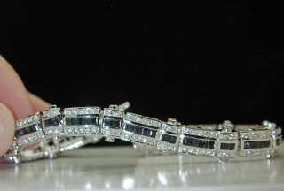 BEAUUUUTIFUL~FRENCH CUT SAPPHIRE~DIAMOND BOLD 10.50CT BRACELET $149 