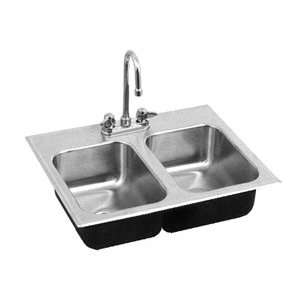 Just Ledge Type Double Bowl Bar Congenialty Topmount Stainless Steel 