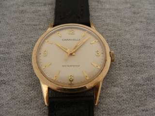 ANTIQUE CARAVELLE SWISS GOLD PLATED MANUAL WIND WATCH  