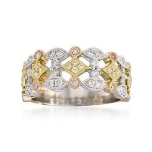   : .75 ct. t.w. Diamond Ring In 18kt Tri Colored Gold. Size 7: Jewelry