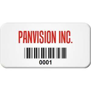  Custom Asset Label With Barcode, 0.75 x 1.5 VOID if 