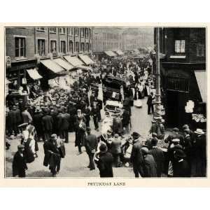  1910 Print Petticoat Land Costume Fashion London Market 