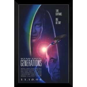  Star Trek Generations FRAMED 27x40 Movie Poster