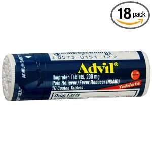 Advil Pain Reliever/Fever Reducer Tablets, 200 mg, 10 Count Pocket 