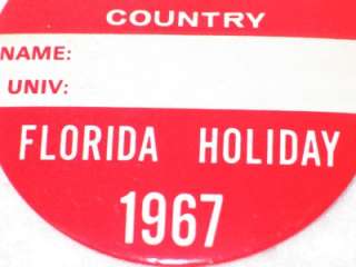 1967 Im from Budweiser Country University Pin LOOK  