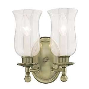   Columbia Traditional / Classic Two Light Up Lighting ADA Wall Sconce f