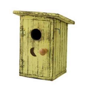  Barnstorm Birdie Loo Birdhouse   Yellow Patio, Lawn 