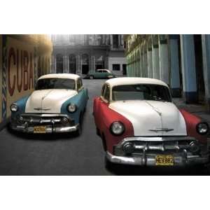  Havana Dreams Vintage Cuban Cars Travel Poster 24 x 36 
