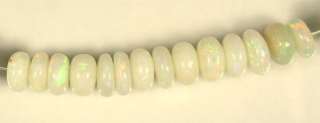 AUSTRALIAN COOBER PEDY OPAL smooth rondelle beads 21ct  
