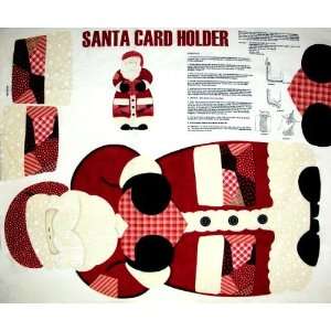   Santa Card Holder Panel Fabric By The Panel: Arts, Crafts & Sewing