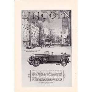  1927 Ad Lincoln Sport Touring Original Antique Car Ad 