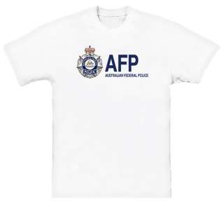 Australian Federal Police Logo Australia White T Shirt  