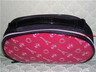   Cosmetic Pouch Travel Toiletry Kit RED&BLK HANDLE Large Makeup Bag