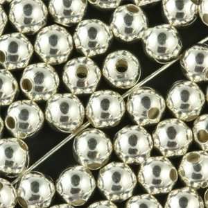  6mm Silver Plated Round Beads Arts, Crafts & Sewing