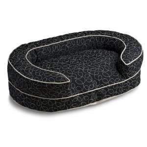 Crypton Super Fabric Loopy Oval Bolster Black, Medium: Pet 