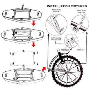 14 LED 40 Design Patterns Bike Bicycle Wheel Spoke Blue Light Lamp 
