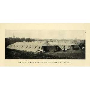  1911 Print German Kaiser Wilhelm Battlefield Imperial Tent 