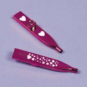  Metallic Heart Kazoos   Novelty Toys & Noisemakers Toys & Games