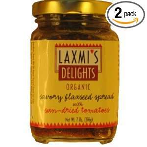 Laxmis Delights Savory Flaxseed Spread with Sun Dried Tomatoes, 7 