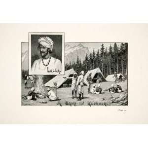  1900 Print John Wimbush Art Kashmir India Camp Lalla 