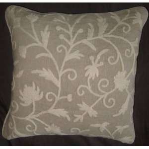   Pillow Tech White on Natural Brown Linen (20X20)