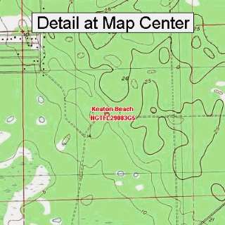 USGS Topographic Quadrangle Map   Keaton Beach, Florida 
