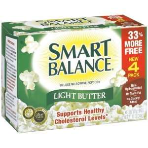 Smart Balance Microwave Popcorn Deluxe Light Butter 3 Oz Bags   10 