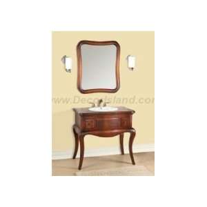   VC8063 36 Vanity Set W/ Wood Coutertop, Ceramic Vessel Sink & Mirror