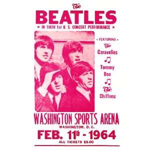  Beatles Concert Poster, Rock Legends, First U.S. Concert 