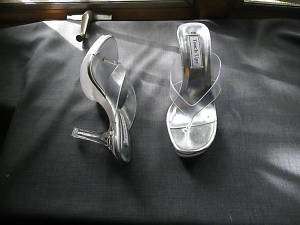 New womens Touchups Brandy silver heels  