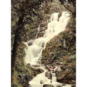 Vintage Travel Poster   Torc Cascade Killarney. County Kerry Ireland 