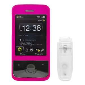   Rubberized Snap On Crystal Case with Clip for HTC Touch Pro Smartphone