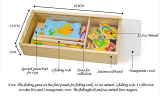 Wooden Toy Magnetic Fishing Game Kids Children Education & Creative 
