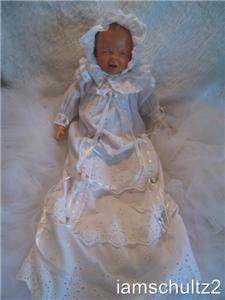   1950 Blessed Event Kiss Me Baby Doll In Long Christening Gown  