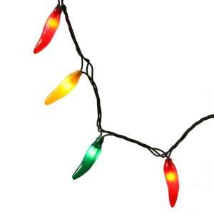   Green and Yellow Chili Pepper Christmas Lights   Green Wire: Home