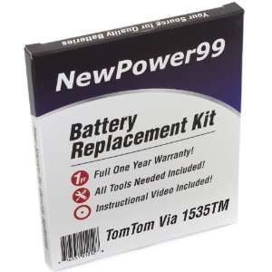  TomTom Via 1535TM Battery Replacement Kit with 