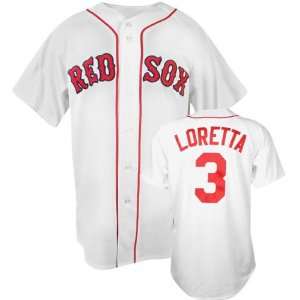  Mark Loretta White Majestic MLB Home Replica Boston Red 