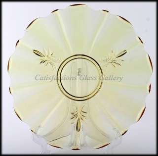 Fostoria Baroque Topaz Yellow Elegant Glass Platter  