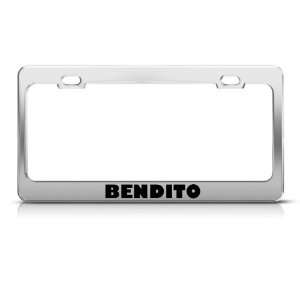  Bendito Blessed Humor Funny Metal License Plate Frame Tag 