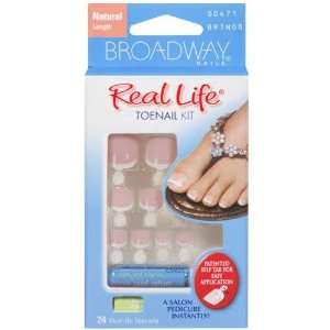 Broadway Nails Real Life Toenails Short Length True Pink 