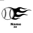 Personaliz​ed Baseball Decal Little League T ball Girl S