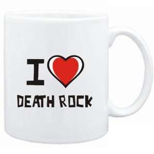  Mug White I love Death Rock  Music