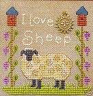LOVE SHEEP SAMPLER W/CHARM CR​OSS STITCH LIT​TLE LEAF