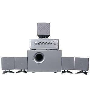  Piece 5.1 Channel Multimedia Speaker System (Silver): Electronics