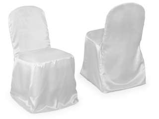White Satin Banquet Chair Cover Wedding Party NEW  