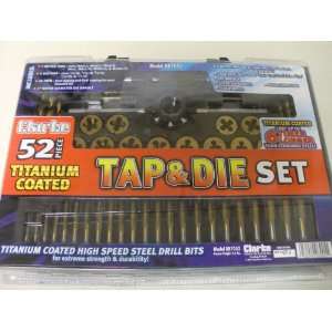   52 Pc Tap & Die Set Titanium Coated w/ Metal Case