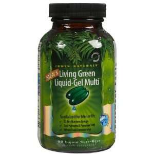 Irwin Naturals Mens Living Green Multivitamin Softgels, 90 ct (Pack 